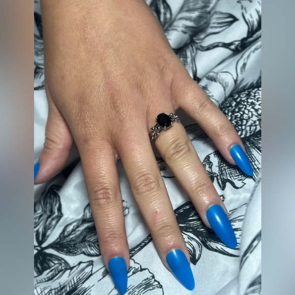 - 🖤Beautiful 925 Sterling Silver Black Obsidian Layered Ring - Picture 16 of 16